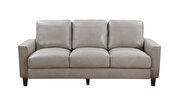 Taupe leather / split casual style sofa by Beverly Hills additional picture 8