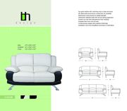 Gray/black modern leather sofa by Beverly Hills additional picture 6