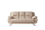 Beige modern black leather sofa by Beverly Hills additional picture 12