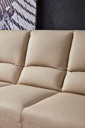 Beige modern black leather sofa by Beverly Hills additional picture 9