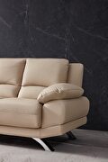 Beige modern black leather sofa by Beverly Hills additional picture 10