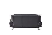 Gray modern black leather sofa by Beverly Hills additional picture 15
