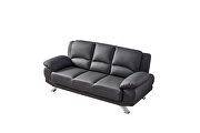 Gray modern black leather sofa by Beverly Hills additional picture 10
