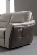 5pcs full leather sectional w/ electric recliners by Beverly Hills additional picture 2