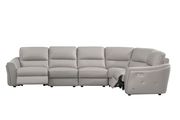 5pcs full leather sectional w/ electric recliners by Beverly Hills additional picture 7