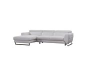 Motion headrests white leather sectional sofa by Beverly Hills additional picture 4