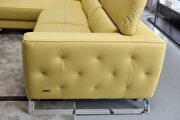 Motion headrests left-facing mustard leather sectional sofa by Beverly Hills additional picture 2