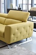 Motion headrests left-facing mustard leather sectional sofa by Beverly Hills additional picture 5