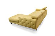 Motion headrests right-facing mustard leather sectional sofa by Beverly Hills additional picture 9