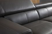 Motion headrests gray leather right facing sectional sofa by Beverly Hills additional picture 5