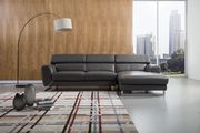 Motion headrests gray leather right facing sectional sofa by Beverly Hills additional picture 7