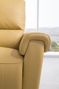Electric recliner mustard leather sectional in left-facing shape by Beverly Hills additional picture 8