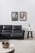 Electric recliner left-facing black leather sectional additional photo 5 of 10