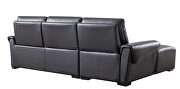 Electric recliner left-facing black leather sectional by Beverly Hills additional picture 6