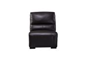 Brown electric recliner leather sectional in right-facing shape by Beverly Hills additional picture 9