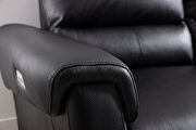 Electric recliner right-facing black leather sectional by Beverly Hills additional picture 5