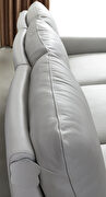 Electric recliner smoke gray leather sectional in lf shape by Beverly Hills additional picture 6