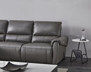 Electric recliner left-facing gray leather sectional by Beverly Hills additional picture 6