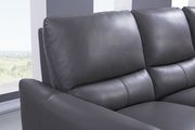 Gray leather recliner sofa in modern design by Beverly Hills additional picture 11