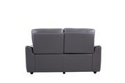 Gray leather recliner sofa in modern design by Beverly Hills additional picture 3