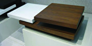 Motion tiered walnut / high-gloss coffee table by Beverly Hills additional picture 2