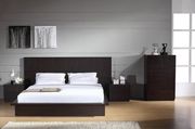 Modern wenge wood platform queen bed by Beverly Hills additional picture 2