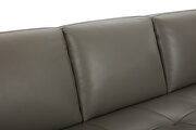Italian full leather gray sectional sofa by Beverly Hills additional picture 4