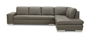 Italian full leather gray sectional sofa by Beverly Hills additional picture 7