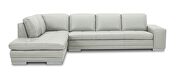 Italian full leather smoke gray sectional sofa by Beverly Hills additional picture 2