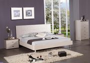 Modern cream platform bed in beige high gloss by Beverly Hills additional picture 2