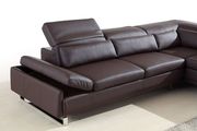 Motion headrests espresso leather sectional sofa by Beverly Hills additional picture 2