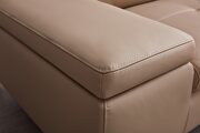 Taupe leather contemporary sectional w/ low profile by Beverly Hills additional picture 2