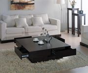 Square coffee table with 4 side drawers by Beverly Hills additional picture 2