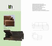 Cocoa small sectional sofa bed with storage chaise by Beverly Hills additional picture 2