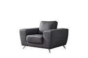 Gray ultra-contemporary sofa w/ metal legs by Beverly Hills additional picture 4