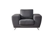 Gray ultra-contemporary sofa w/ metal legs by Beverly Hills additional picture 5