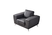 Gray ultra-contemporary sofa w/ metal legs by Beverly Hills additional picture 6