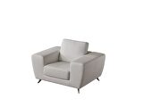 White ultra-contemporary sofa w/ metal legs additional photo 2 of 3