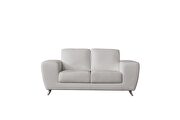 White ultra-contemporary sofa w/ metal legs additional photo 4 of 3