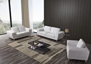 White ultra-contemporary sofa w/ metal legs by Beverly Hills additional picture 8