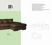 Sectional sofa in brown with interchangeable chaise by Beverly Hills additional picture 2