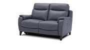 Full gray slate leather recliner sofa by Beverly Hills additional picture 6