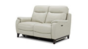 Full gray smoke leather recliner sofa by Beverly Hills additional picture 4