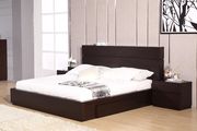 Wenge solid wood platform bed w/ storage by Beverly Hills additional picture 2