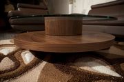 Rotating glass round low-profile coffee table by Beverly Hills additional picture 3