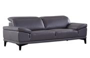 Gray modern low-profile sofa w/ adjustable headrests additional photo 2 of 2
