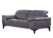 Gray modern low-profile sofa w/ adjustable headrests additional photo 3 of 2