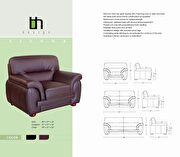 Black casual style leather chair additional photo 2 of 1