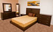 Checkmate wood high headboard solid platform bed by Beverly Hills additional picture 2