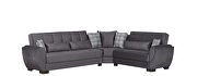 Reversible gray microfiber sectional w/ storage by Casamode additional picture 3